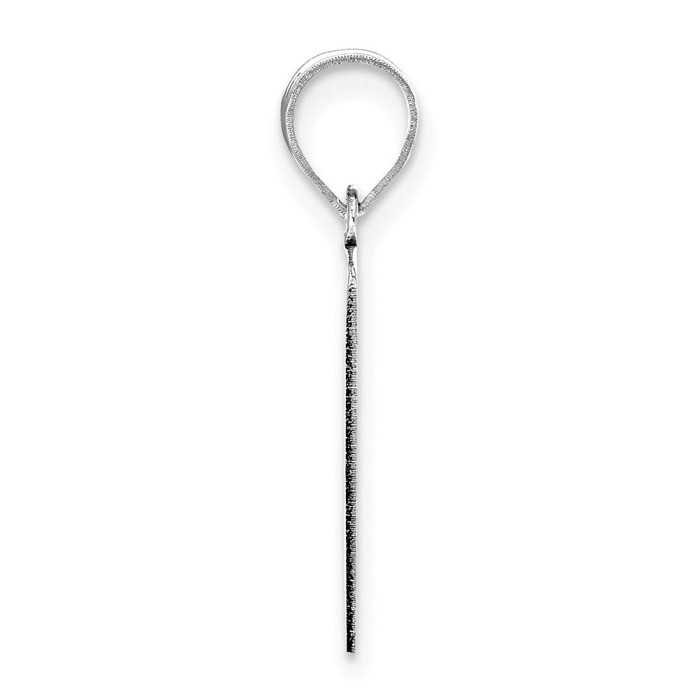 FJC Finejewelers 14 kt White Gold Polished Script Letter J Initial Charm