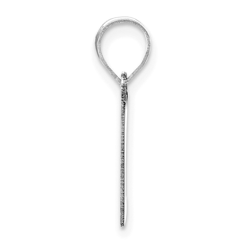 FJC Finejewelers 14 kt White Gold Polished Script Letter L Initial Charm