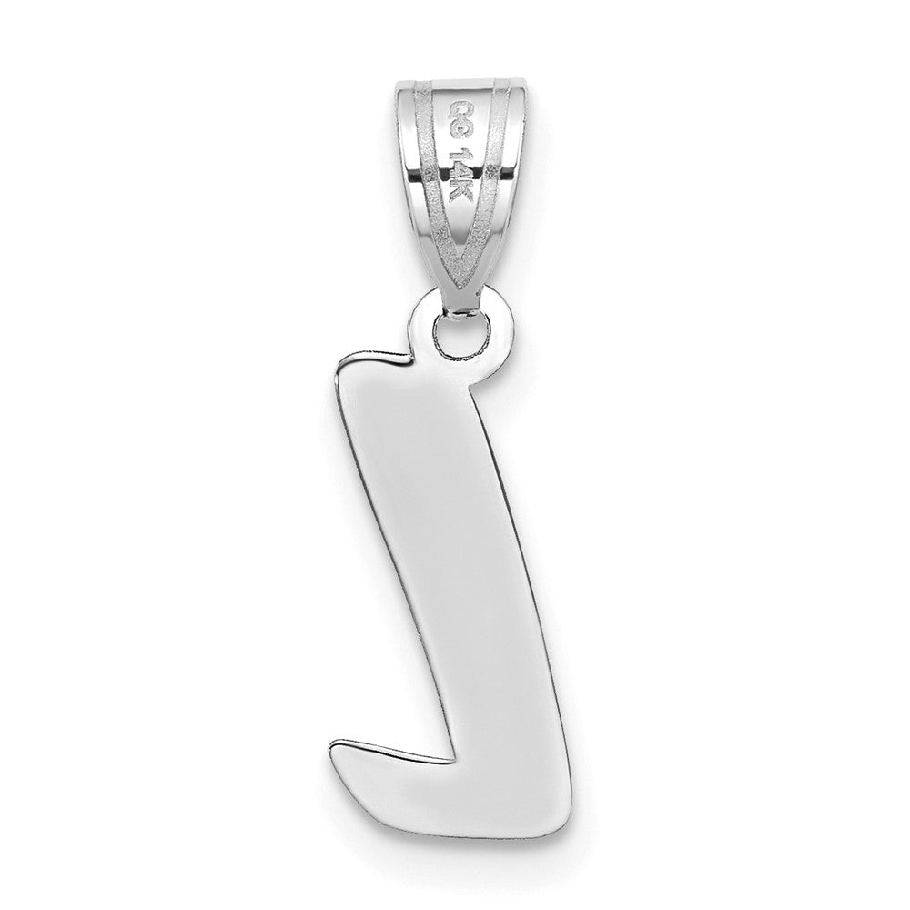 FJC Finejewelers 14 kt White Gold Polished Script Letter L Initial Charm