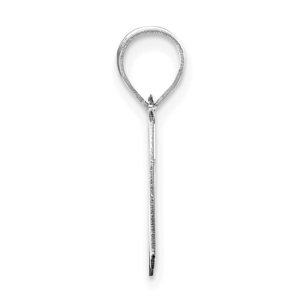 FJC Finejewelers 14 kt White Gold Polished Script Letter M Initial Charm