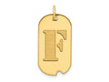 FJC Finejewelers 14 kt Yellow Gold Polished Letter F Initial Dog Tag Charm 24 x 13 mm