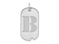 FJC Finejewelers 14 kt White Gold Polished Letter B Initial Dog Tag Charm 24 x 13 mm