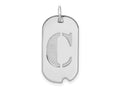 FJC Finejewelers 14 kt White Gold Polished Letter C Initial Dog Tag Charm 24 x 13 mm