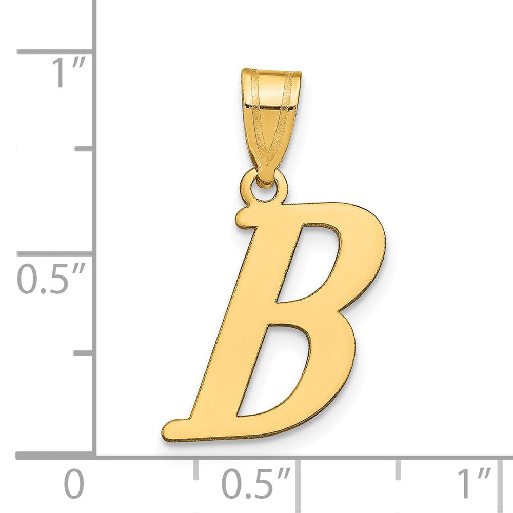 FJC Finejewelers 14 kt Yellow Gold Polished Letter B Initial Charm 17 x 15 mm