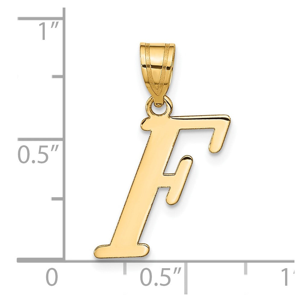FJC Finejewelers 14 kt Yellow Gold Polished Letter F Initial Charm