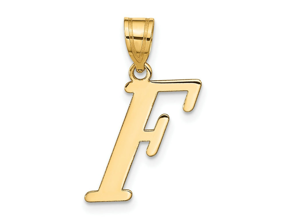 FJC Finejewelers 14 kt Yellow Gold Polished Letter F Initial Charm