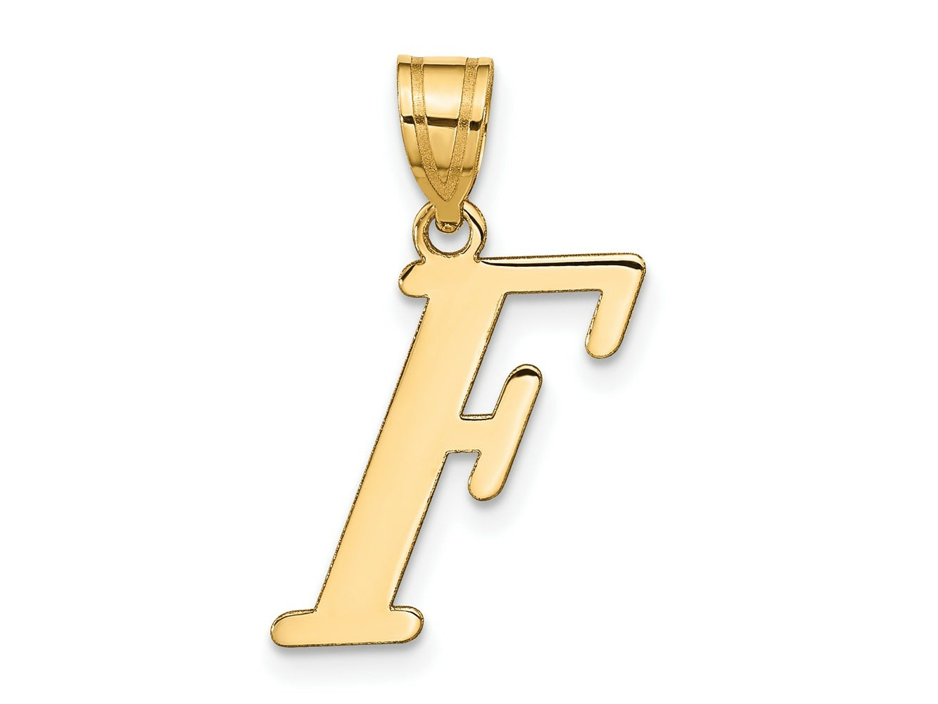 FJC Finejewelers 14 kt Yellow Gold Polished Letter F Initial Charm