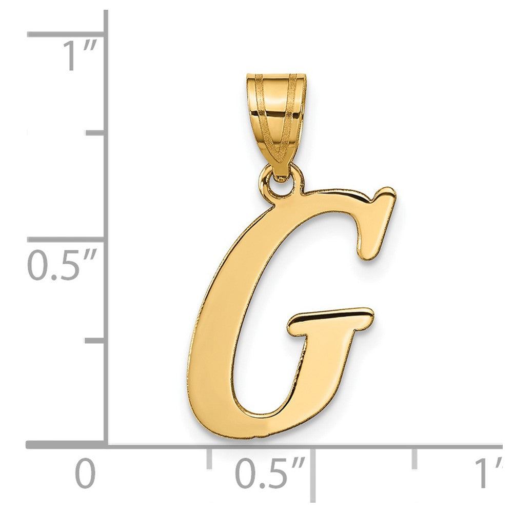 FJC Finejewelers 14 kt Yellow Gold Polished Letter G Initial Charm