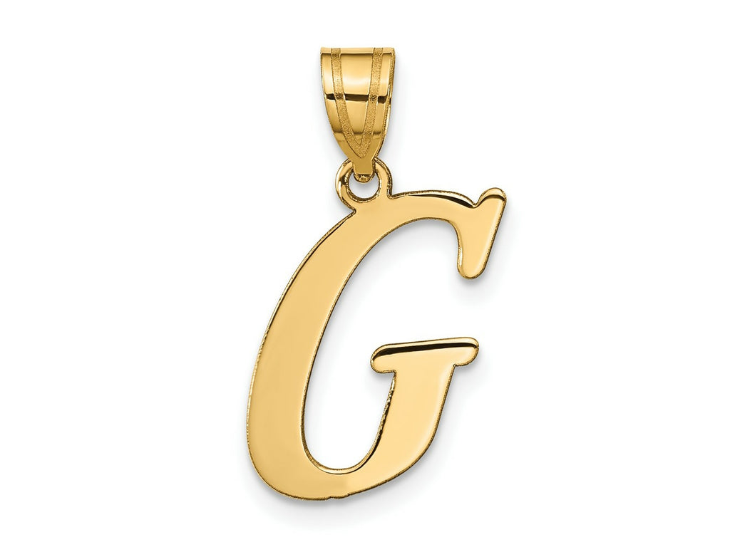 FJC Finejewelers 14 kt Yellow Gold Polished Letter G Initial Charm
