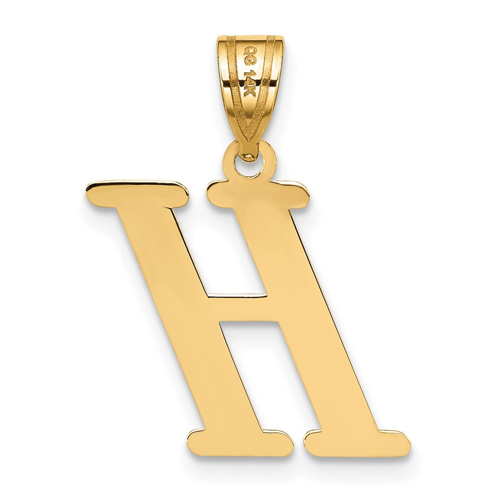 FJC Finejewelers 14 kt Yellow Gold Polished Letter H Initial Charm