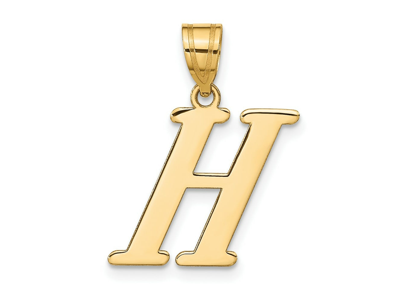 FJC Finejewelers 14 kt Yellow Gold Polished Letter H Initial Charm