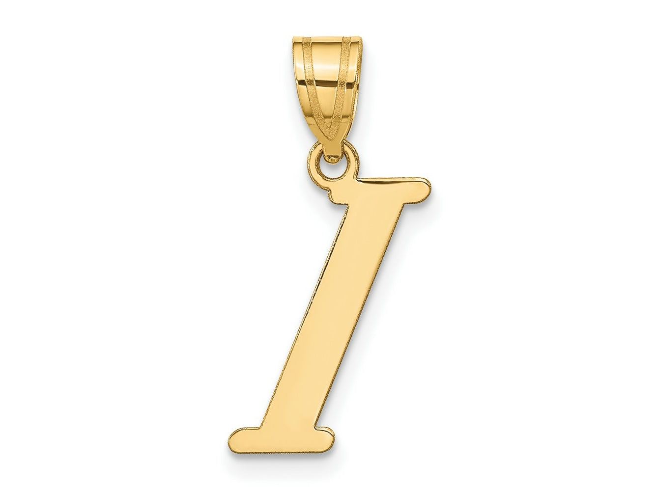 FJC Finejewelers 14 kt Yellow Gold Polished Letter I Initial Charm