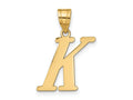 FJC Finejewelers 14 kt Yellow Gold Polished Letter K Initial Charm