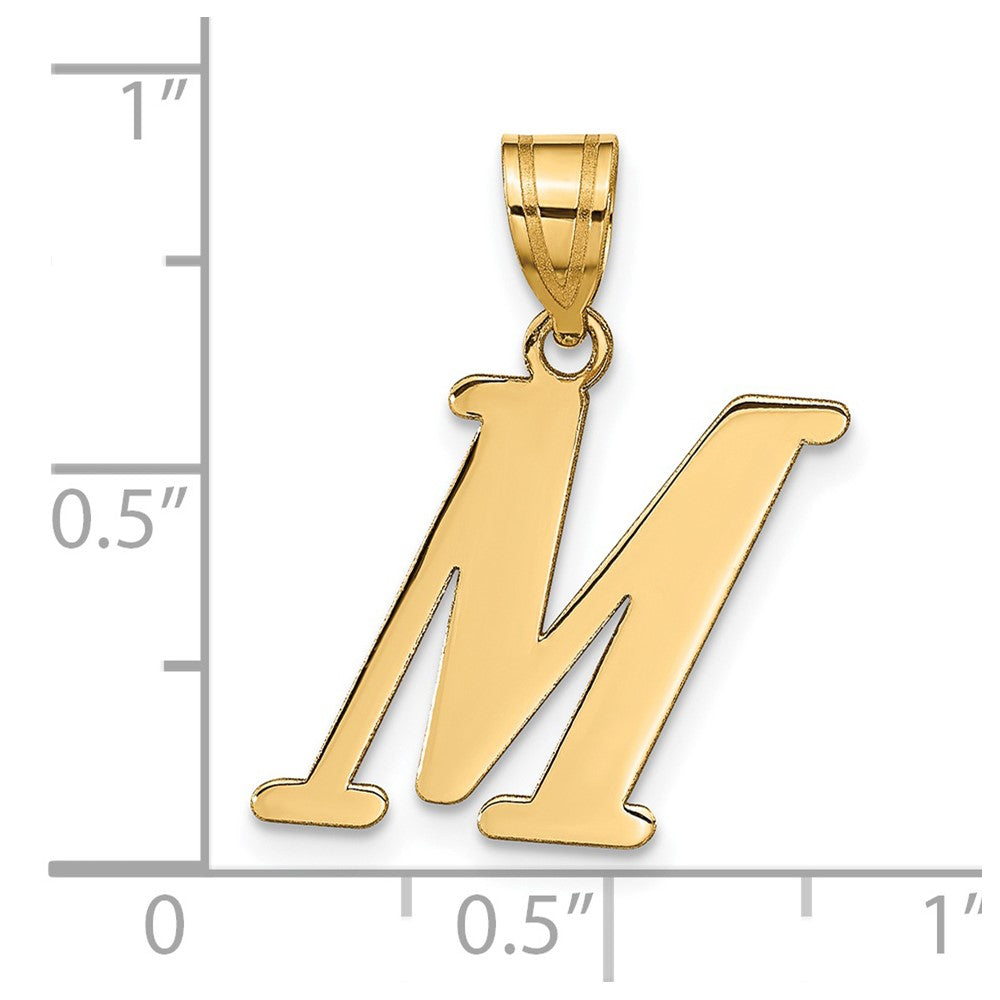 FJC Finejewelers 14 kt Yellow Gold Polished Letter M Initial Charm