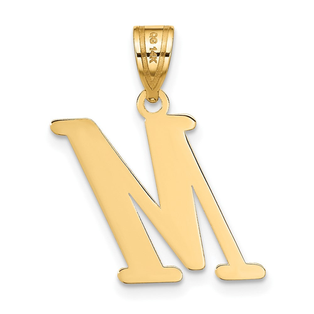 FJC Finejewelers 14 kt Yellow Gold Polished Letter M Initial Charm
