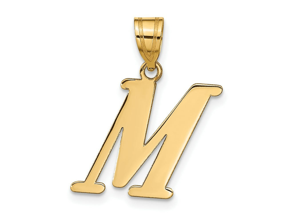 FJC Finejewelers 14 kt Yellow Gold Polished Letter M Initial Charm