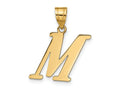 FJC Finejewelers 14 kt Yellow Gold Polished Letter M Initial Charm