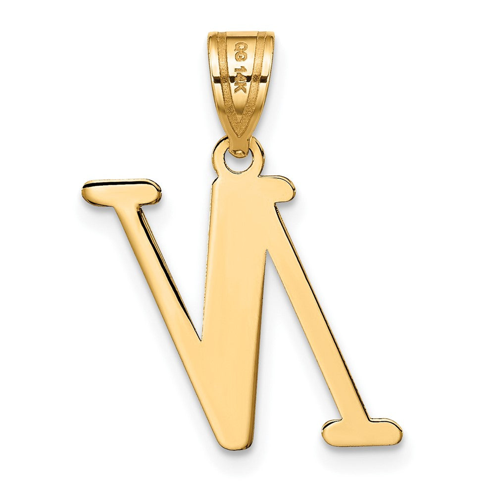 FJC Finejewelers 14 kt Yellow Gold Polished Letter N Initial Charm