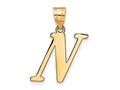 FJC Finejewelers 14 kt Yellow Gold Polished Letter N Initial Charm