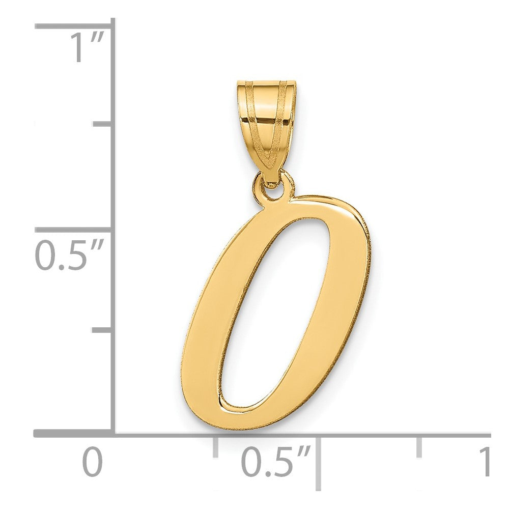 FJC Finejewelers 14 kt Yellow Gold Polished Letter O Initial Charm