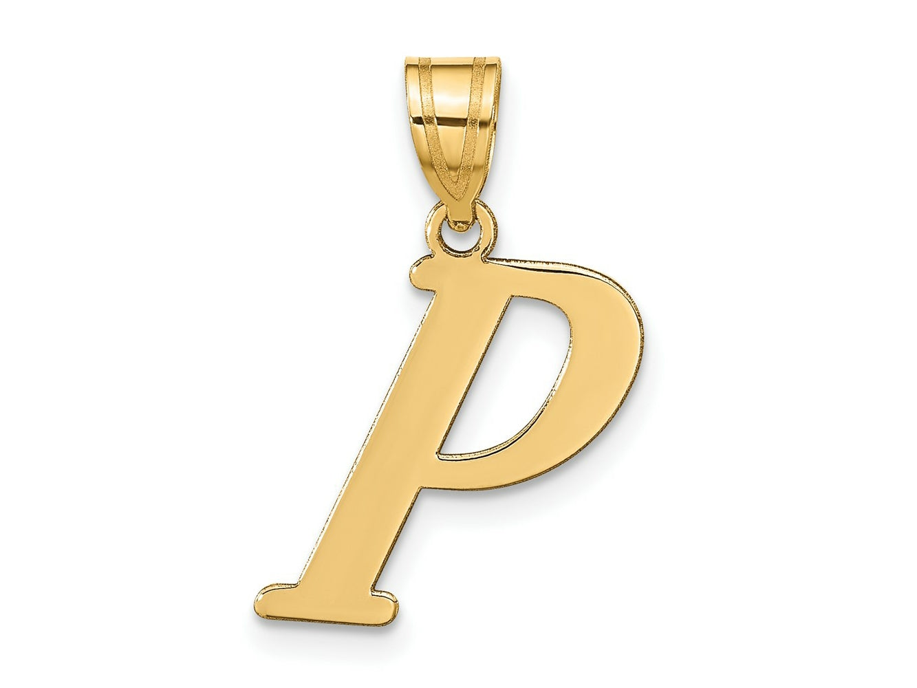 FJC Finejewelers 14 kt Yellow Gold Polished Letter P Initial Charm