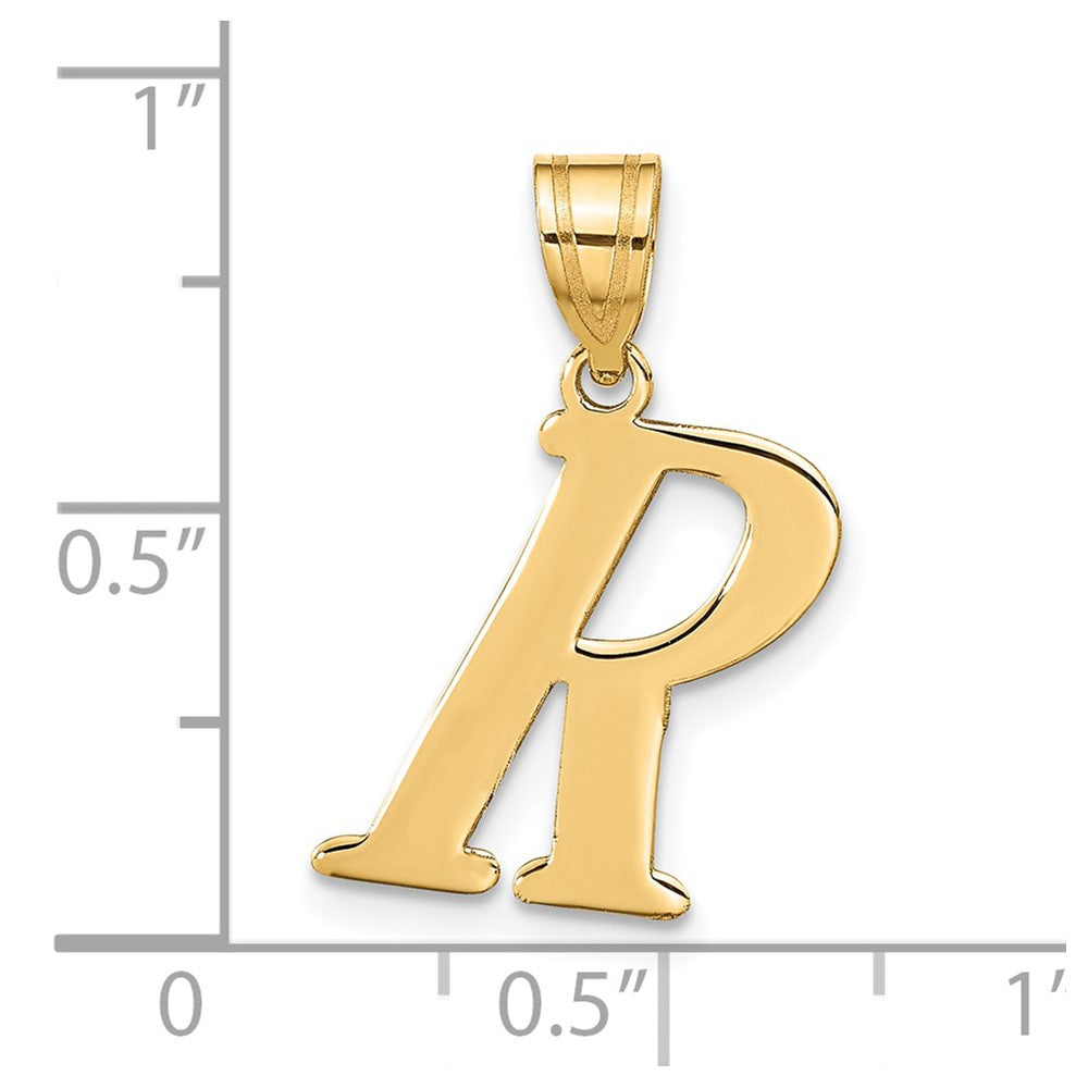 FJC Finejewelers 14 kt Yellow Gold Polished Letter R Initial Charm