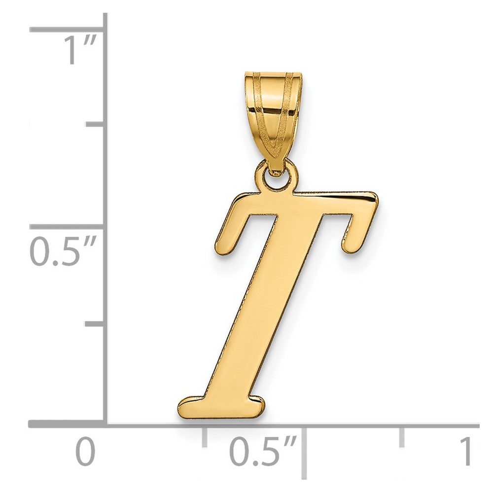 FJC Finejewelers 14 kt Yellow Gold Polished Letter T Initial Charm
