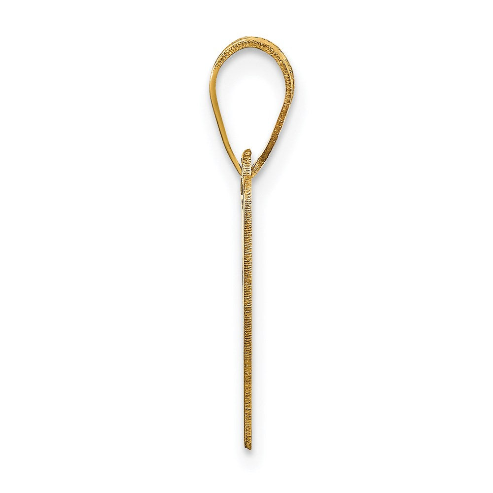 FJC Finejewelers 14 kt Yellow Gold Polished Bubble Letter A Initial Charm 15 x 13 mm