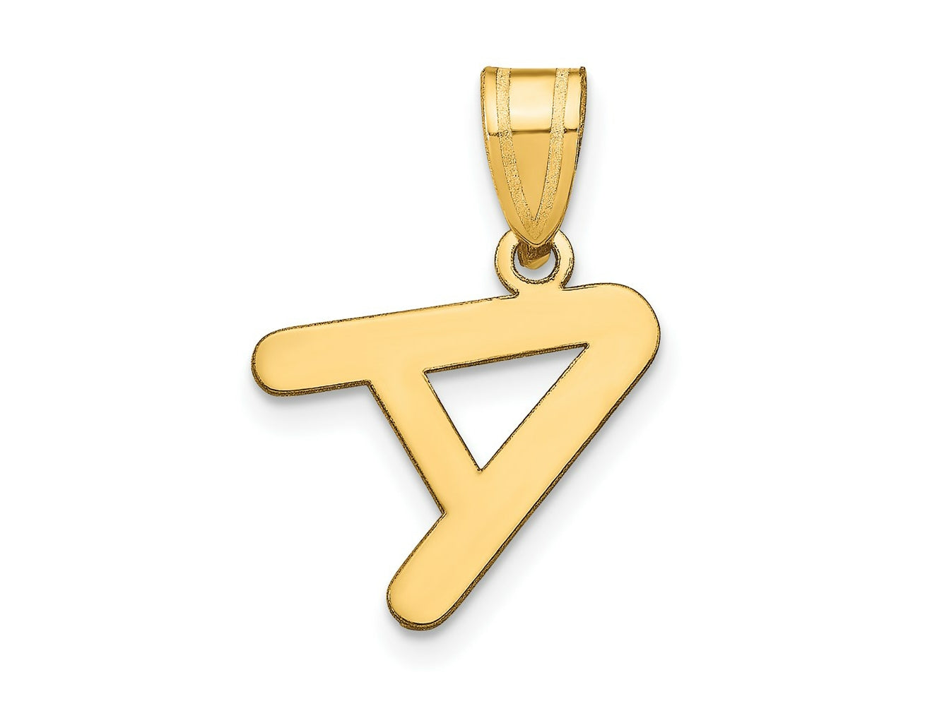 FJC Finejewelers 14 kt Yellow Gold Polished Bubble Letter A Initial Charm 15 x 13 mm