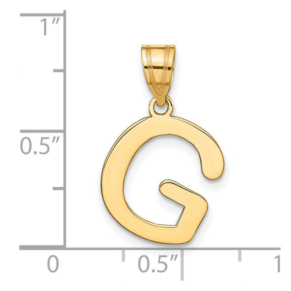 FJC Finejewelers 14 kt Yellow Gold Polished Bubble Letter G Initial Charm