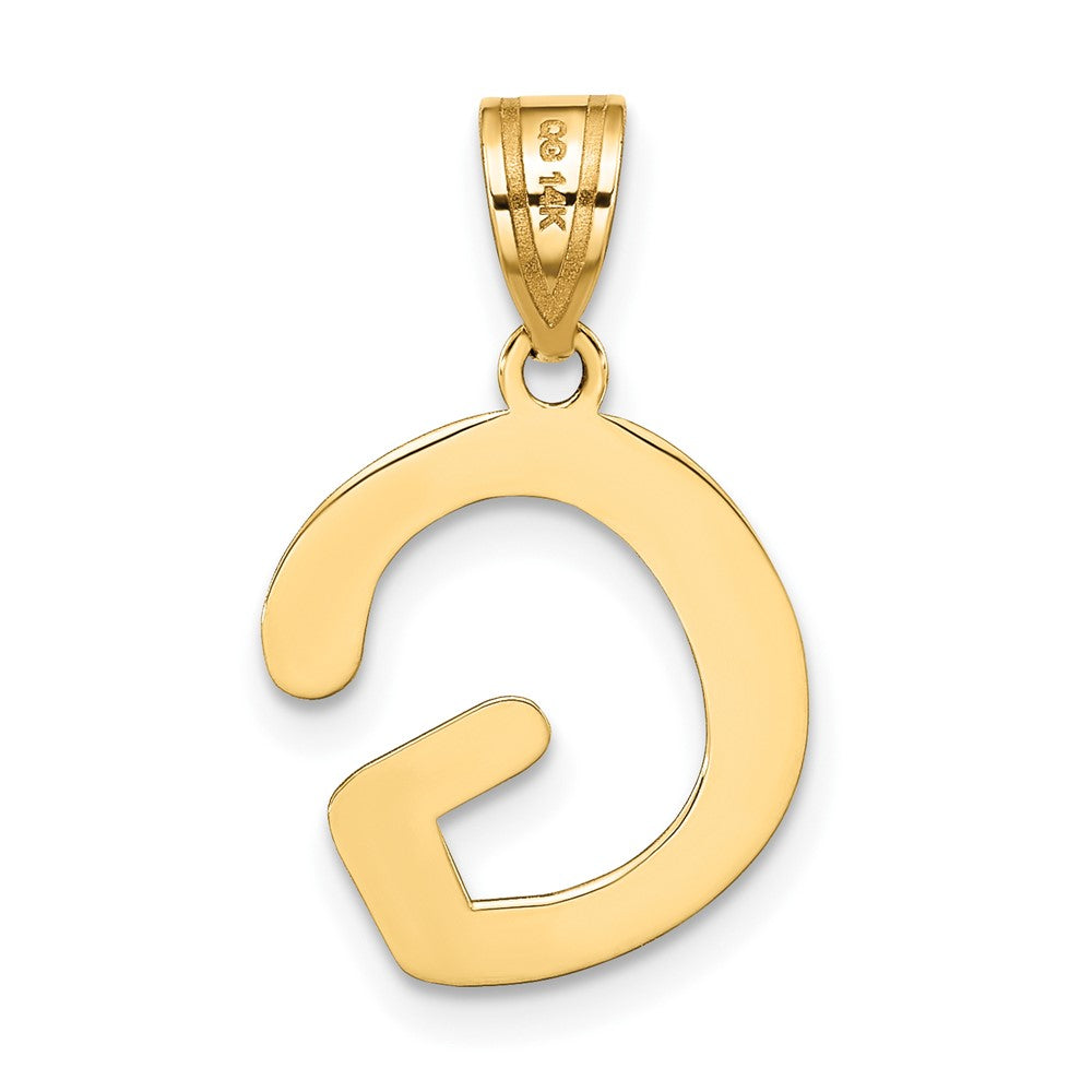FJC Finejewelers 14 kt Yellow Gold Polished Bubble Letter G Initial Charm