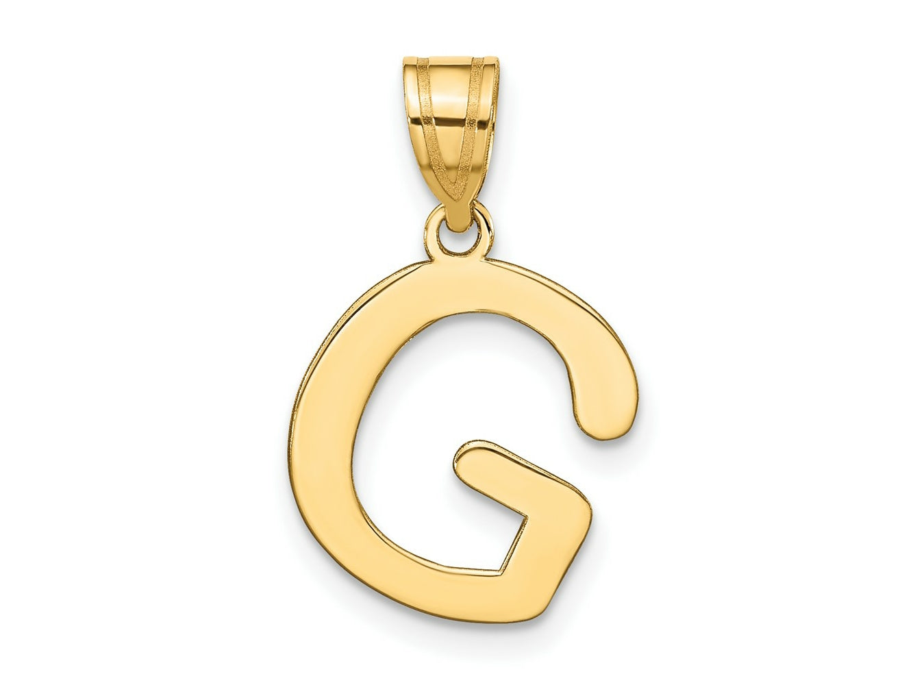 FJC Finejewelers 14 kt Yellow Gold Polished Bubble Letter G Initial Charm