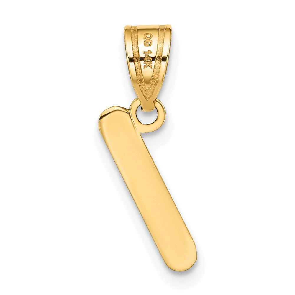 FJC Finejewelers 14 kt Yellow Gold Polished Bubble Letter I Initial Charm