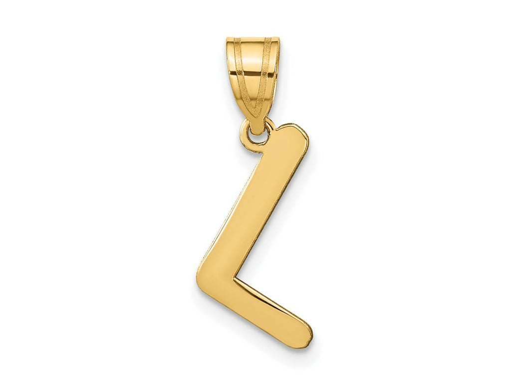 FJC Finejewelers 14 kt Yellow Gold Polished Bubble Letter L Initial Charm