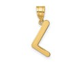 FJC Finejewelers 14 kt Yellow Gold Polished Bubble Letter L Initial Charm