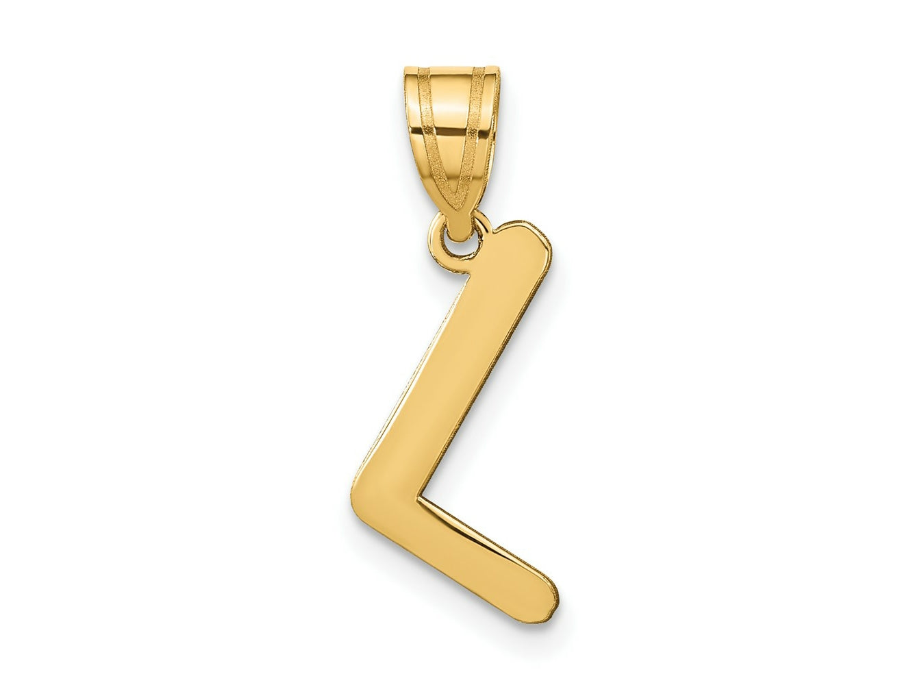 FJC Finejewelers 14 kt Yellow Gold Polished Bubble Letter L Initial Charm
