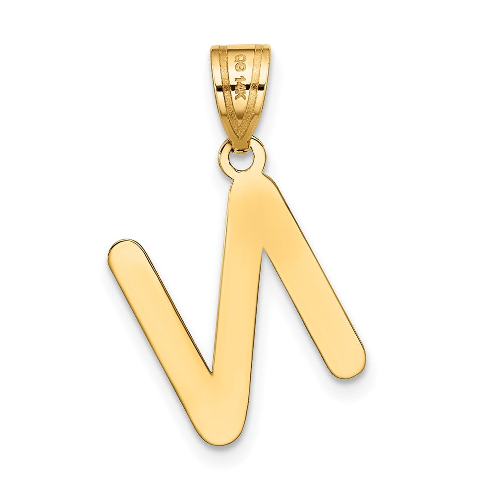 FJC Finejewelers 14 kt Yellow Gold Polished Bubble Letter N Initial Charm