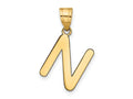 FJC Finejewelers 14 kt Yellow Gold Polished Bubble Letter N Initial Charm