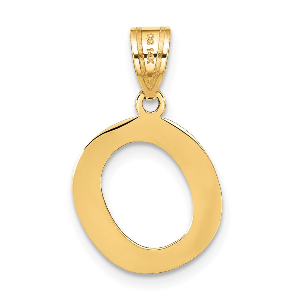 FJC Finejewelers 14 kt Yellow Gold Polished Bubble Letter O Initial Charm