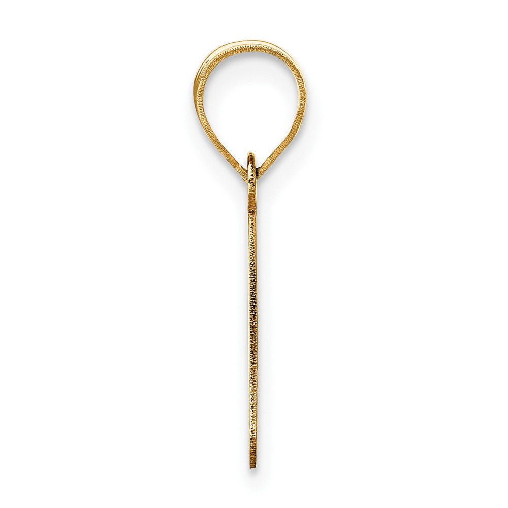 FJC Finejewelers 14 kt Yellow Gold Polished Bubble Letter P Initial Charm
