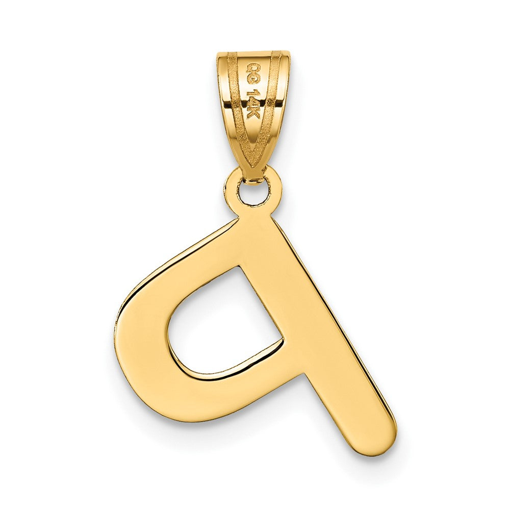 FJC Finejewelers 14 kt Yellow Gold Polished Bubble Letter P Initial Charm