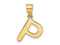 FJC Finejewelers 14 kt Yellow Gold Polished Bubble Letter P Initial Charm