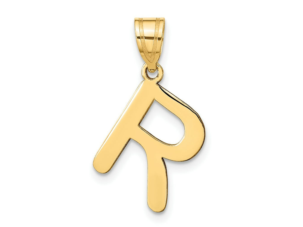 FJC Finejewelers 14 kt Yellow Gold Polished Bubble Letter R Initial Charm