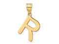 FJC Finejewelers 14 kt Yellow Gold Polished Bubble Letter R Initial Charm