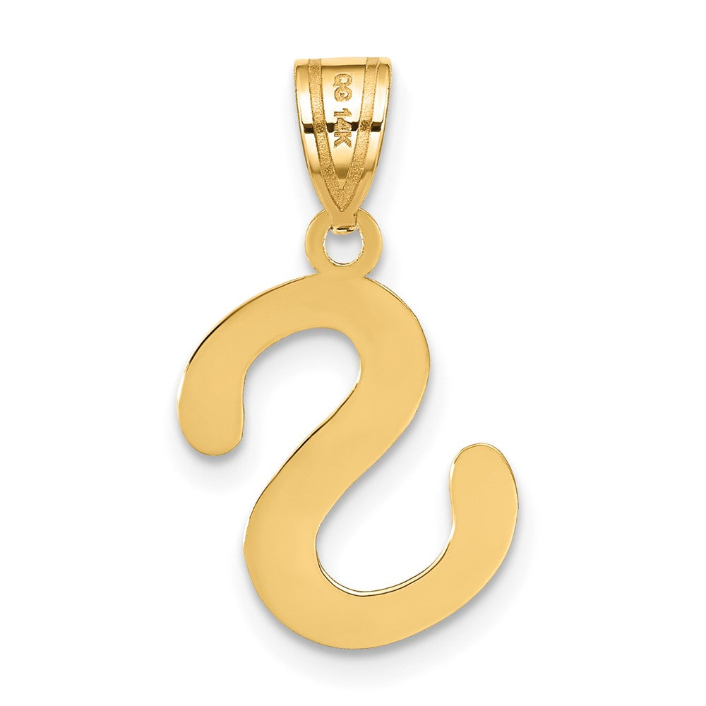 FJC Finejewelers 14 kt Yellow Gold Polished Bubble Letter S Initial Charm