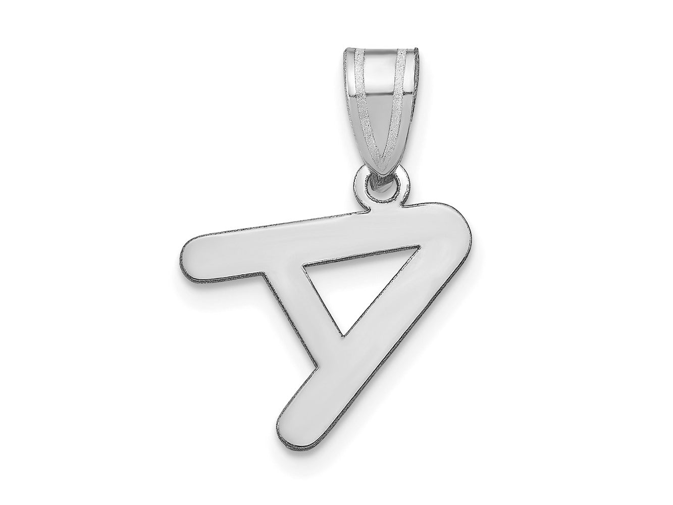FJC Finejewelers 14 kt White Gold Polished Bubble Letter A Initial Charm 15 x 13 mm