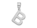 FJC Finejewelers 14 kt White Gold Polished Bubble Letter B Initial Charm 17 x 11 mm