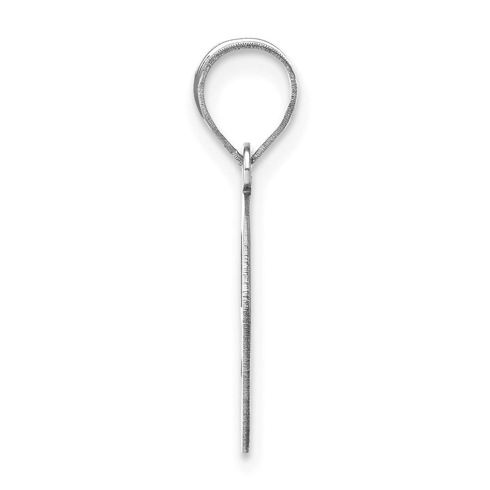 FJC Finejewelers 14 kt White Gold Polished Bubble Letter G Initial Charm