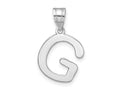 FJC Finejewelers 14 kt White Gold Polished Bubble Letter G Initial Charm