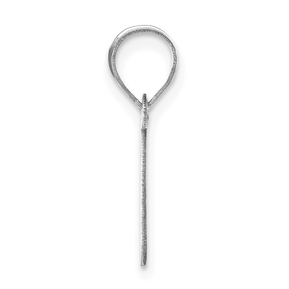 FJC Finejewelers 14 kt White Gold Polished Bubble Letter I Initial Charm